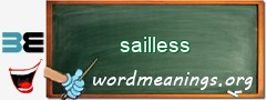 WordMeaning blackboard for sailless